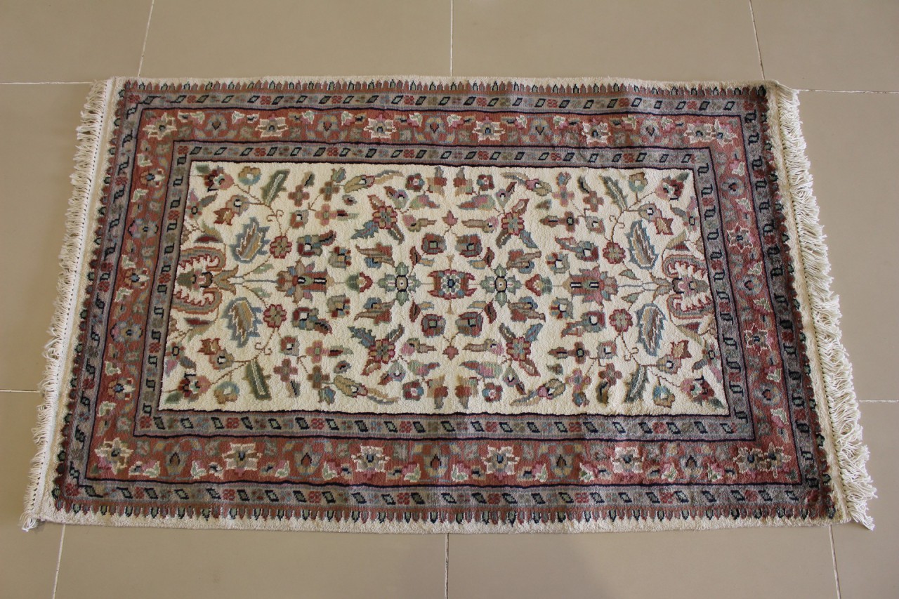 Details About Rugstc 2 5x4 Pak Persian Ivory Area Rug Hand Knotted Floral With Silk Wool Pile