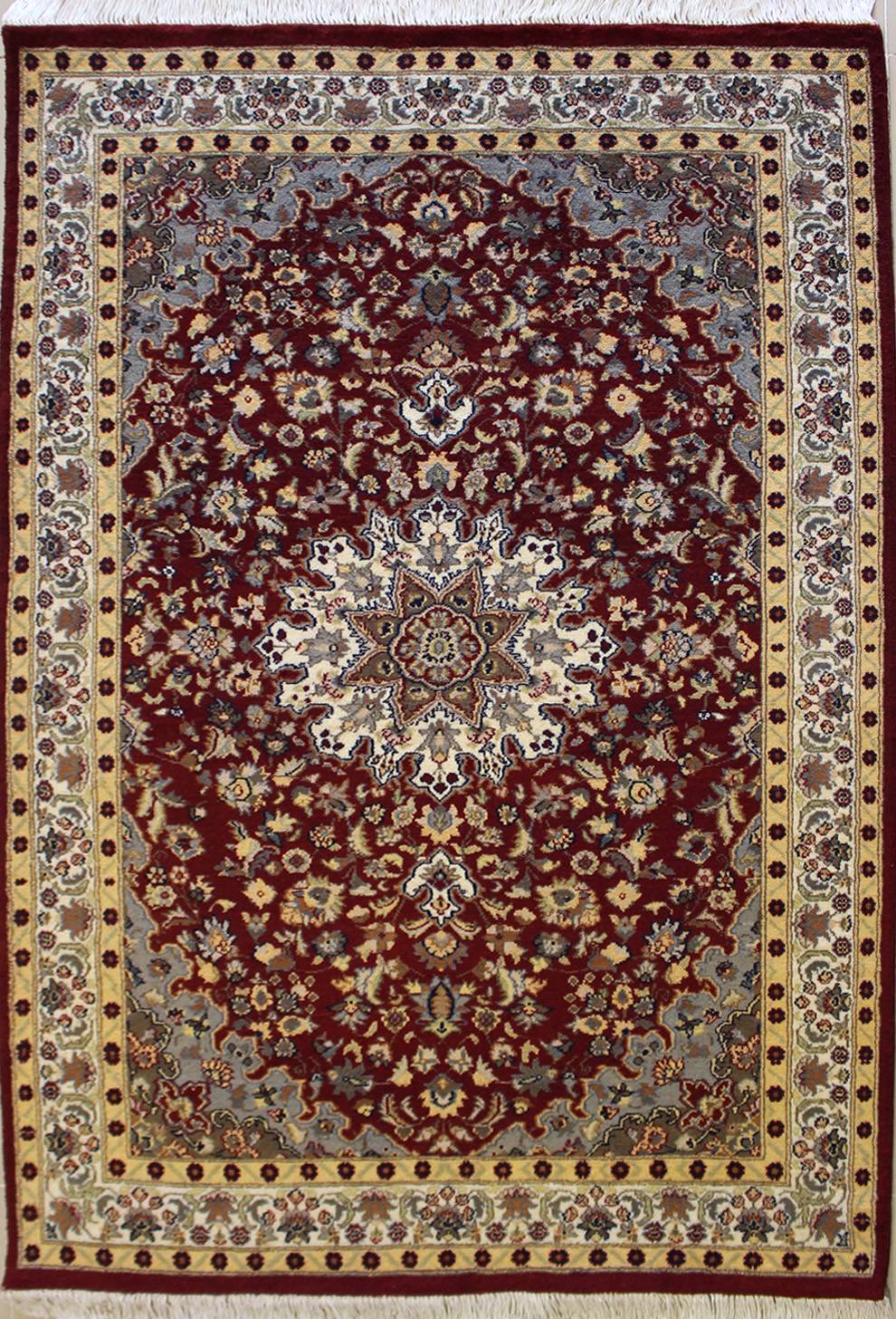 3'11"x6'6" Floral Design Red, Rust Color